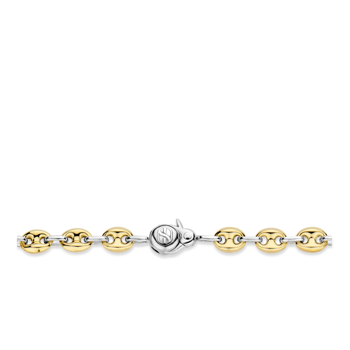 TI SENTO Sterling Silver & Gold Plated Coffee Bean Bracelet