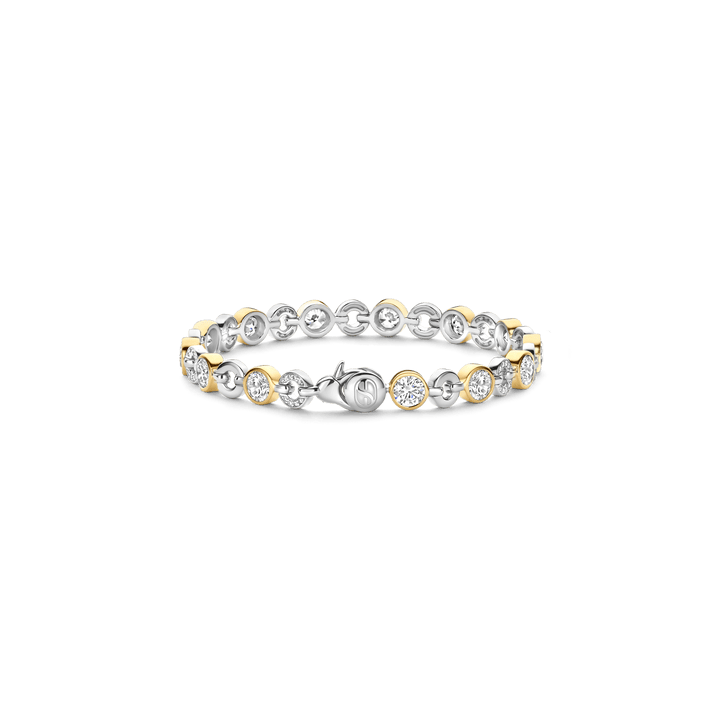 TI SENTO Sterling Silver & Gold Plated Cubic Zirconia Set Bracelet