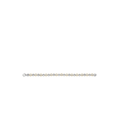 TI SENTO Sterling Silver & Gold Plated Cubic Zirconia Set Bracelet