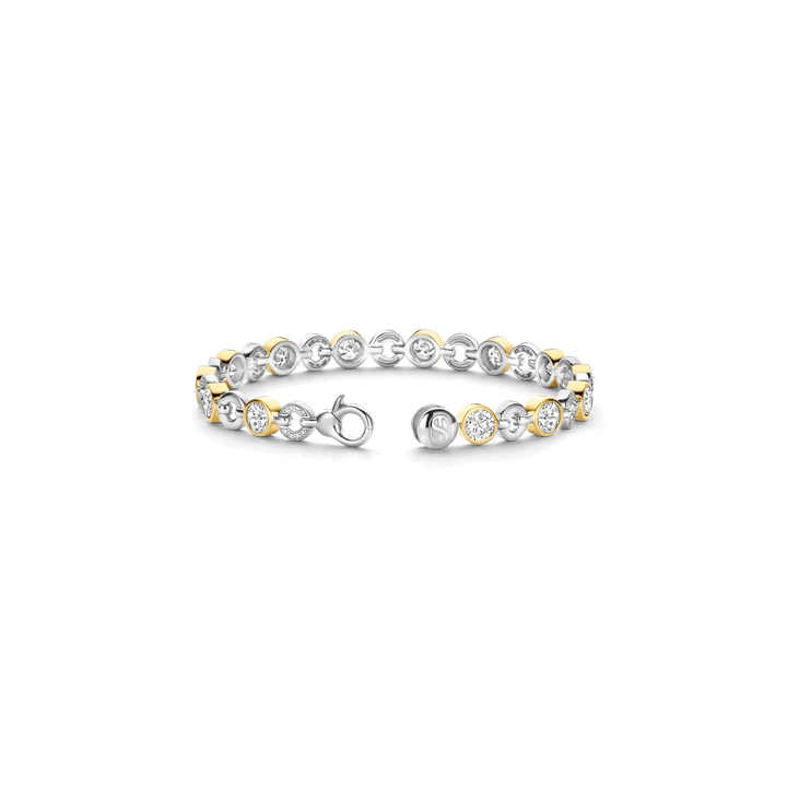 TI SENTO Sterling Silver & Gold Plated Cubic Zirconia Set Bracelet
