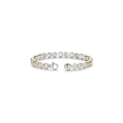 TI SENTO Sterling Silver & Gold Plated Cubic Zirconia Set Bracelet