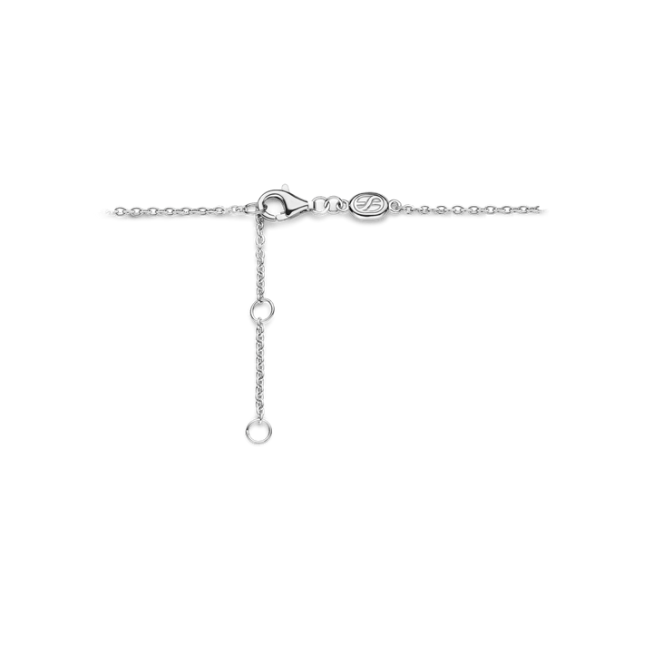 TI SENTO Sterling Silver & Gold Plated Two Tone Cubic Zirconia Set Interlocking Circles Bracelet