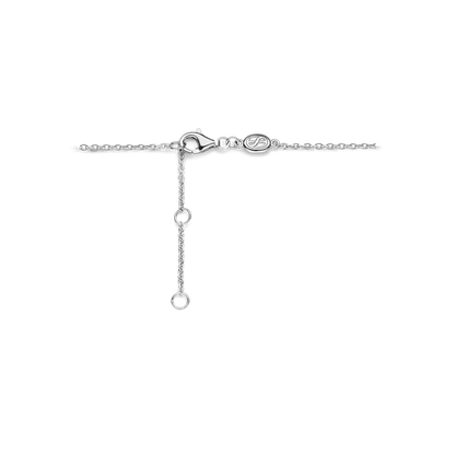 TI SENTO Sterling Silver & Gold Plated Two Tone Cubic Zirconia Set Interlocking Circles Bracelet