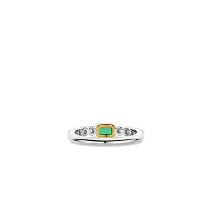 TI SENTO Sterling Silver & Gold Plated Cubic Zirconia Set Ring