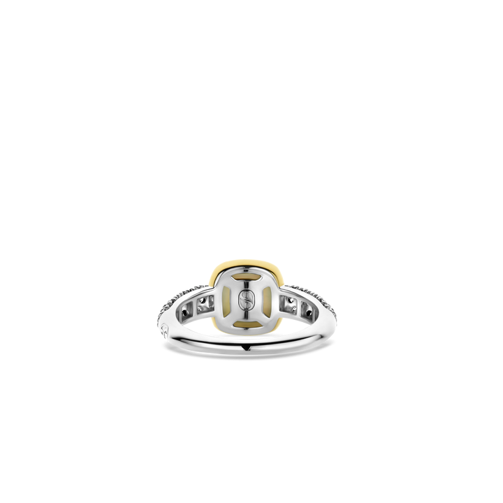 TI SENTO Sterling Silver & Gold Plated Cubic Zirconia Set Ring