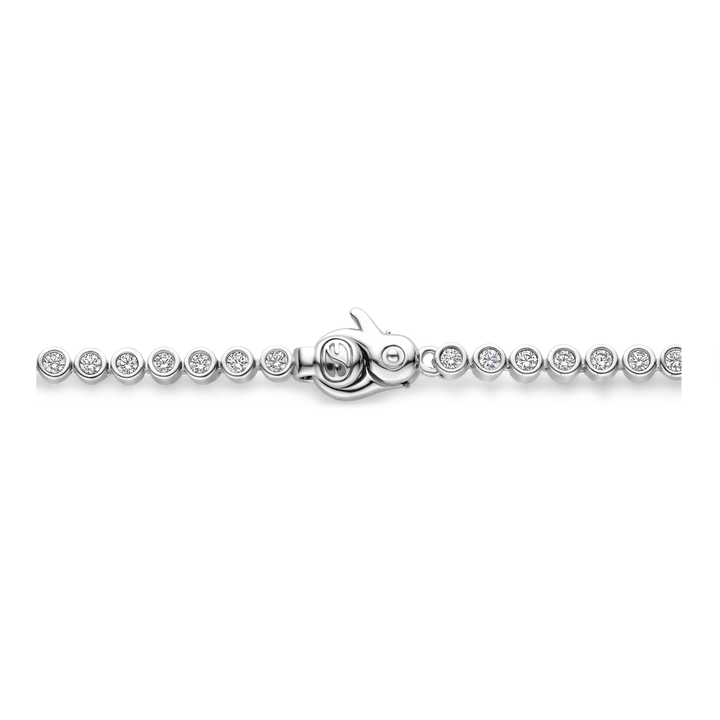 TI SENTO Sterling Silver & Gold Plated Cubic Zirconia Set Tennis Bracelet