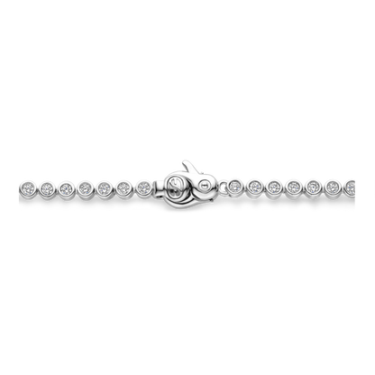 TI SENTO Sterling Silver & Gold Plated Cubic Zirconia Set Tennis Bracelet