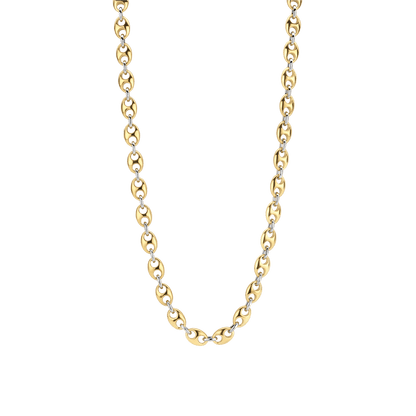 TI SENTO Sterling Silver & Gold Plated Coffee Bean Necklace