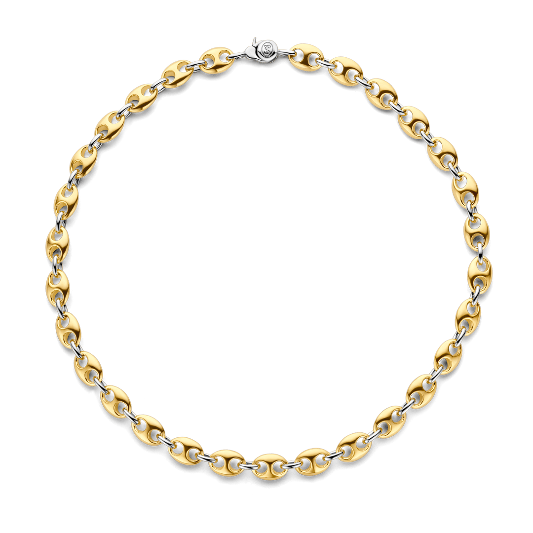 TI SENTO Sterling Silver & Gold Plated Coffee Bean Necklace