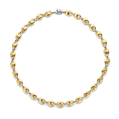 TI SENTO Sterling Silver & Gold Plated Coffee Bean Necklace