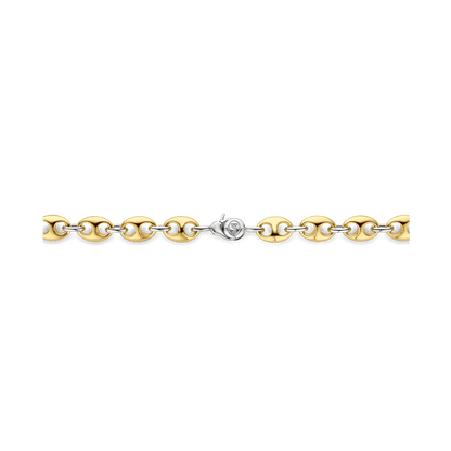 TI SENTO Sterling Silver & Gold Plated Coffee Bean Necklace