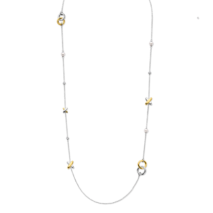 TI SENTO Sterling Silver & Gold Plated Two Tone Chain Necklace