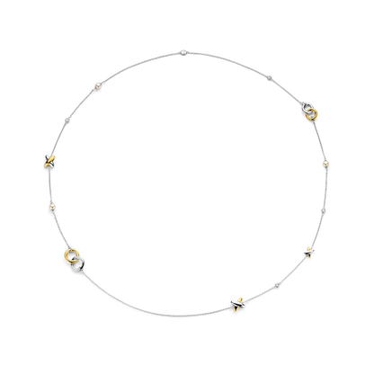 TI SENTO Sterling Silver & Gold Plated Two Tone Chain Necklace