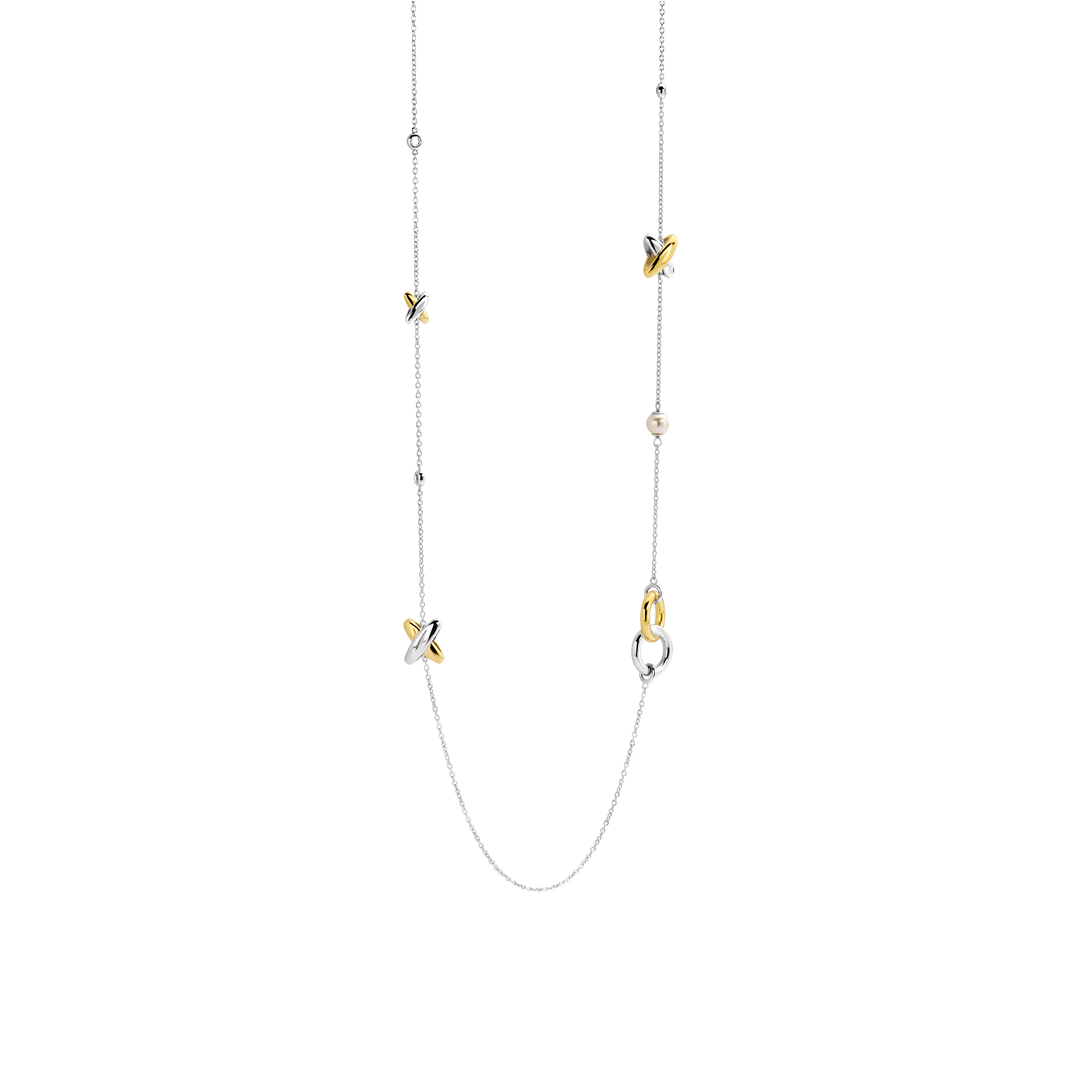 TI SENTO Sterling Silver & Gold Plated Two Tone Chain Necklace