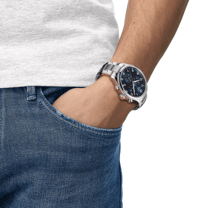 Tissot Chrono XL Stainless Steel Blue Dial Mens Quartz Chronograph Watch T1166171104701