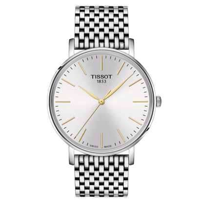 Tissot Everytime Gent Silver Dial Stainless Steel Mens Quartz Watch T1434101101101