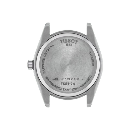 Tissot Gentleman Blue Dial Titanium Mens Quartz Watch T1274104404100