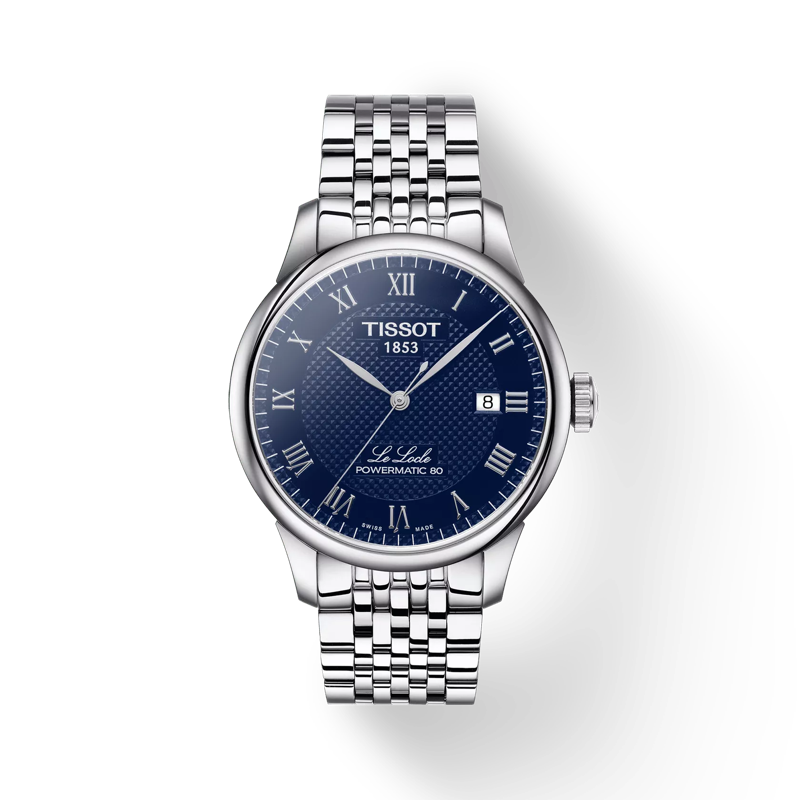 Tissot Le Locle Blue Dial Stainless Steel Powermatic 80 Mens Watch T0064071104300