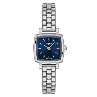 Tissot Lovely Square Blue Dial Stainless Steel Womens Quartz Watch T0581091104101