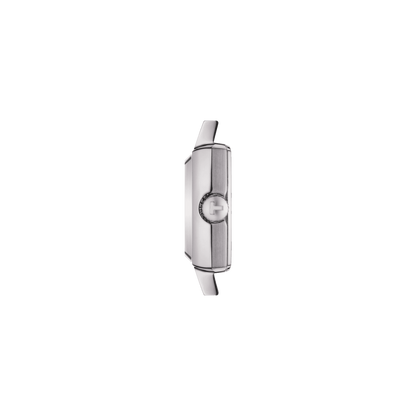 Tissot Lovely Square Silver Diamond Set Dial Stainless Steel Womens Quartz Watch T0581091103601