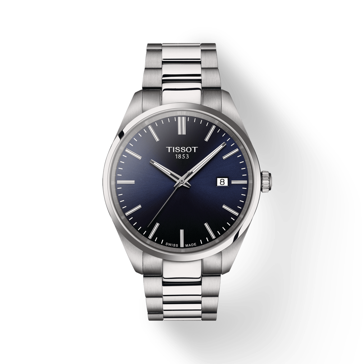 Tissot PR 100 Blue Dial Stainless Steel Mens Quartz Watch T1504101104100