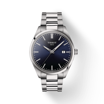 Tissot PR 100 Blue Dial Stainless Steel Mens Quartz Watch T1504101104100