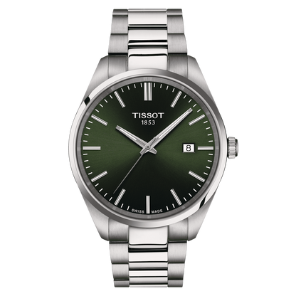 Tissot PR 100 Green Dial Stainless Steel Mens Quartz Watch T1504101109100
