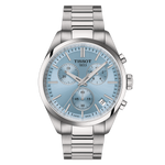 Tissot PR 100 Ice Blue Dial Stainless Steel Mens Quartz Chronograph Watch T1504171135100