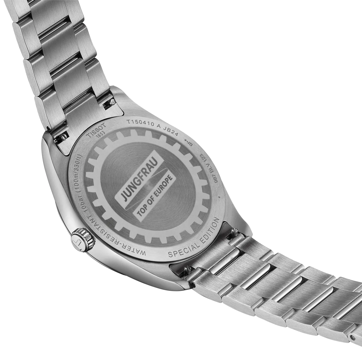 Tissot PR 100 Jungfraubahn Special Edition Silver Dial Stainless Steel Mens Quartz Watch T1504101103100