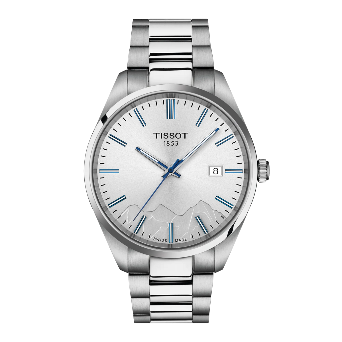 Tissot PR 100 Jungfraubahn Special Edition Silver Dial Stainless Steel Mens Quartz Watch T1504101103100