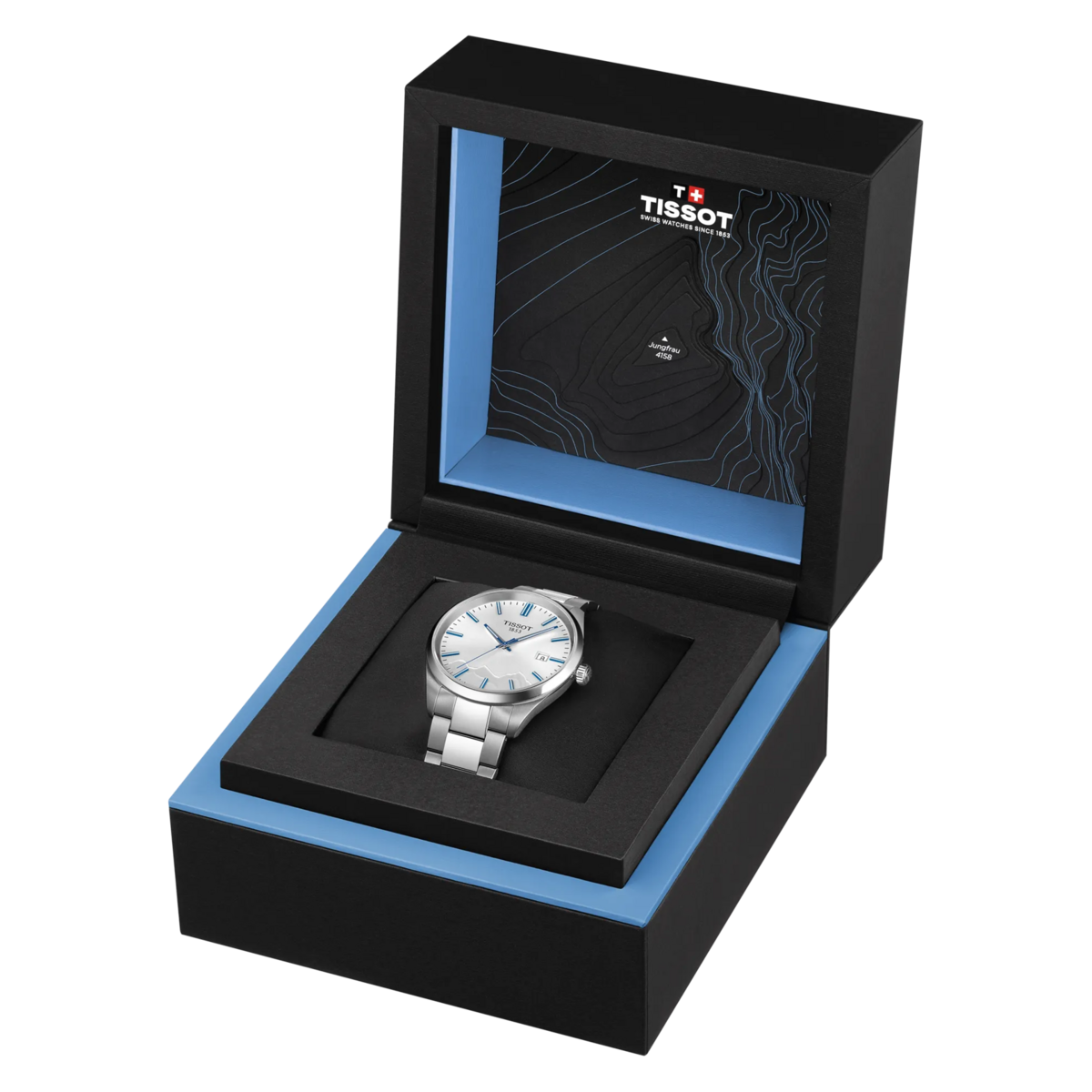 Tissot PR 100 Jungfraubahn Special Edition Silver Dial Stainless Steel Mens Quartz Watch T1504101103100