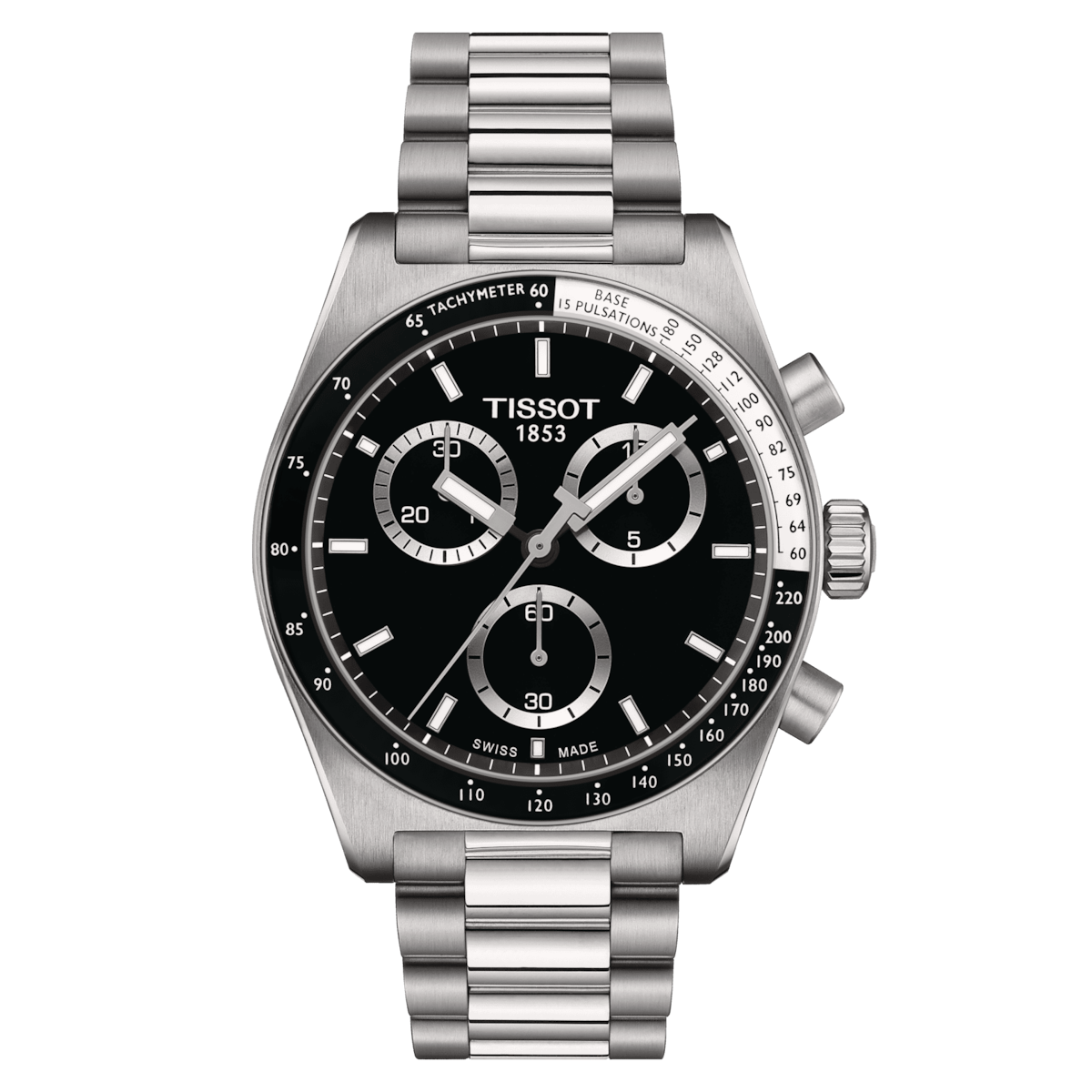 Tissot PR516 Black Dial Stainless Steel Mens Quartz Chronograph Watch T1494171105100