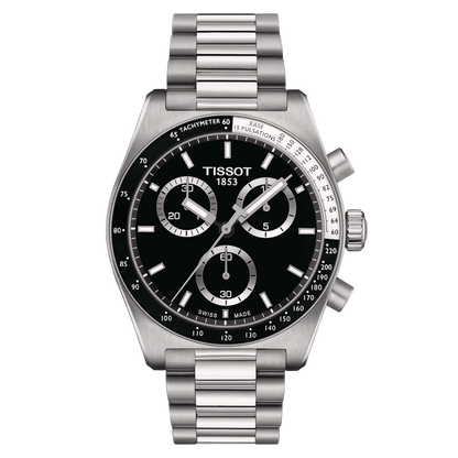 Tissot PR516 Black Dial Stainless Steel Mens Quartz Chronograph Watch T1494171105100