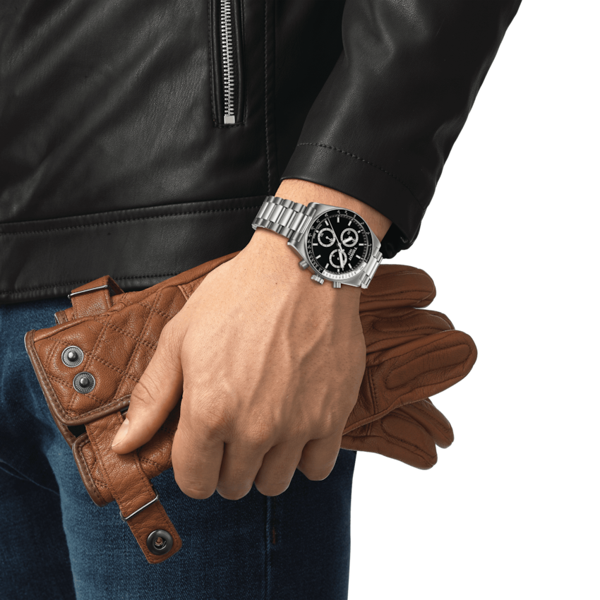 Tissot PR516 Black Dial Stainless Steel Mens Quartz Chronograph Watch T1494171105100