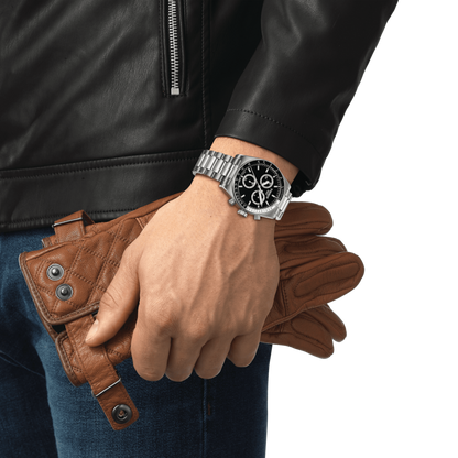 Tissot PR516 Black Dial Stainless Steel Mens Quartz Chronograph Watch T1494171105100