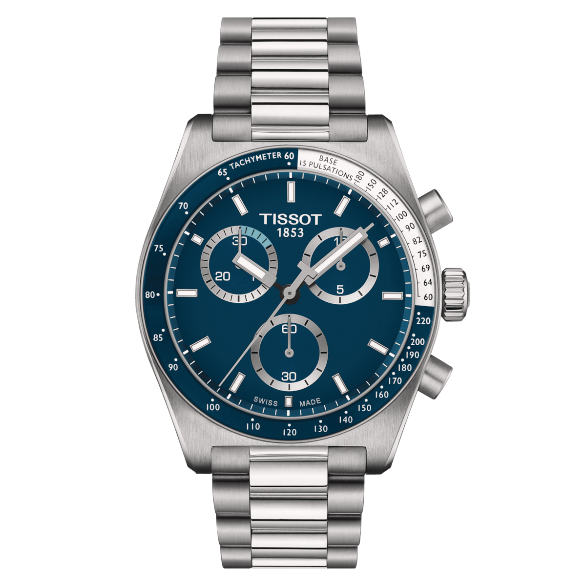 Tissot PR516 Blue Dial Stainless Steel Mens Quartz Chronograph Watch T1494171104100
