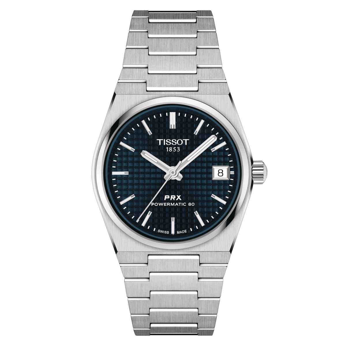 Tissot PRX Blue Dial Stainless Steel Powermatic 80 Womens Watch T1372071104100