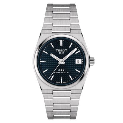 Tissot PRX Blue Dial Stainless Steel Powermatic 80 Womens Watch T1372071104100