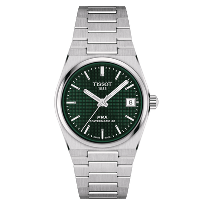 Tissot PRX Green Dial Stainless Steel Powermatic 80 Womens Watch T1372071109100