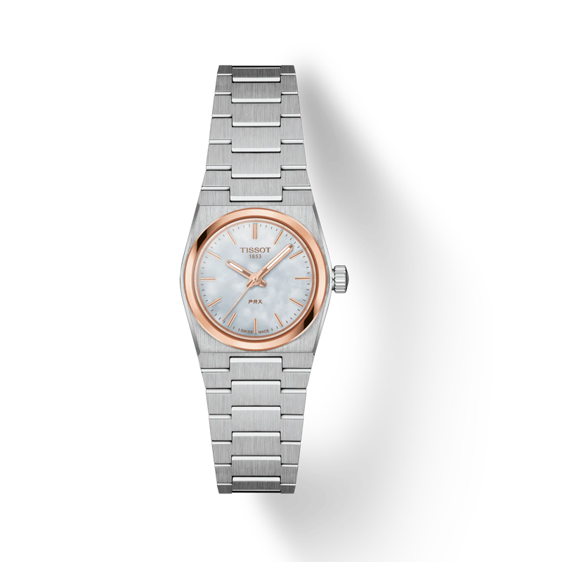 Tissot PRX Mother of Pearl Dial Two Tone Womens Quartz Watch (25mm) T1370102111100