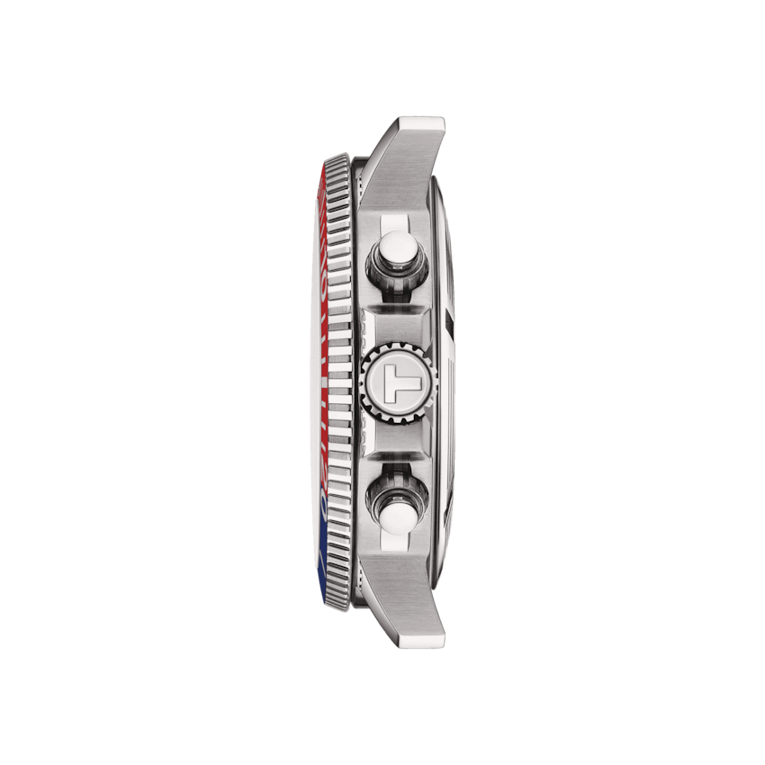 Tissot Seastar 1000 Blue Dial (Blue & Red Bezel) Stainless Steel Mens Quartz Chronograph Watch T1204171104103