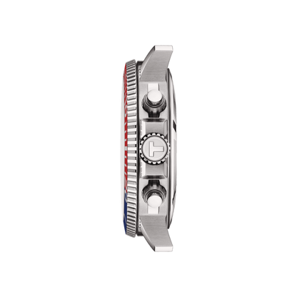 Tissot Seastar 1000 Blue Dial (Blue & Red Bezel) Stainless Steel Mens Quartz Chronograph Watch T1204171104103