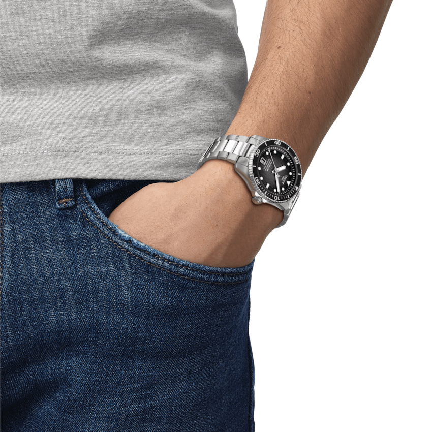 Tissot Seastar 1000 Powermatic 80 Black Dial Stainless Steel Unisex Watch T1208071105100