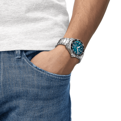 Tissot Seastar 1000 Powermatic 80 Turquoise Dial Stainless Steel Unisex Watch T1208071109100