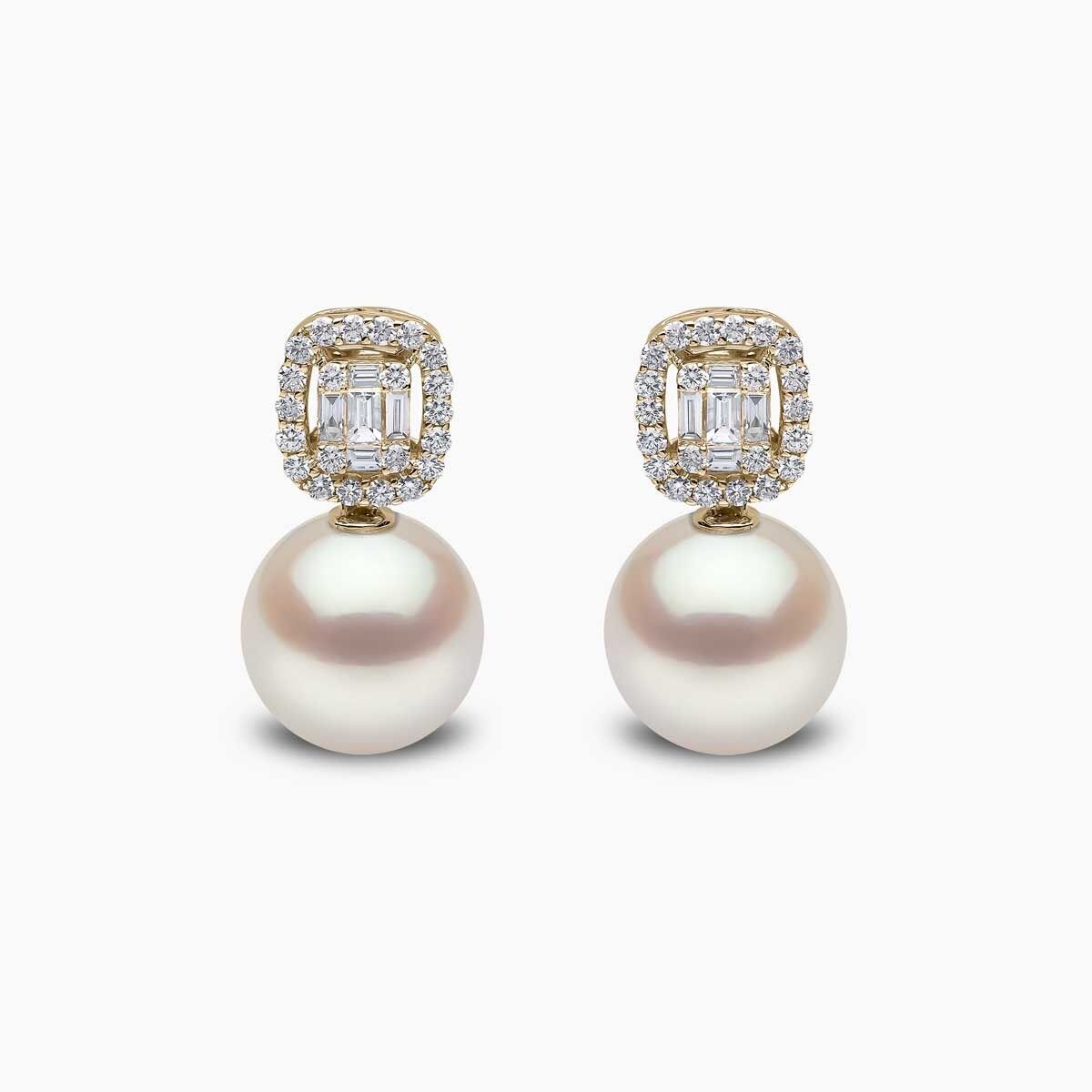 YOKO London Starlight 18ct Gold, Pearl & Diamond Set Drop Earrings