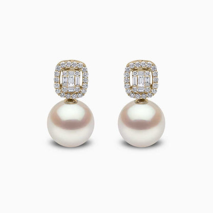 YOKO London Starlight 18ct Gold, Pearl & Diamond Set Drop Earrings