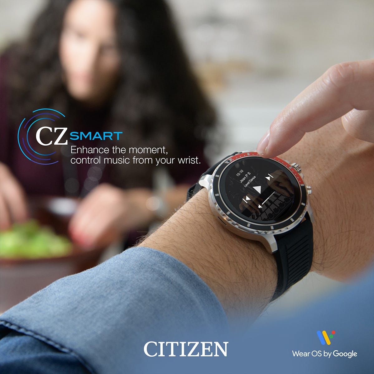 Citizen CZ SMART Black & Red Stainless Steel Smartwatch MX0000-07X
