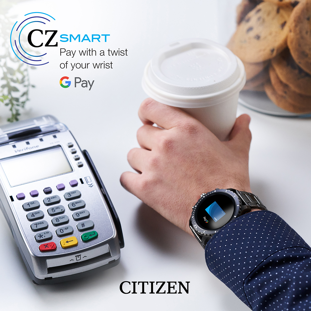 Citizen CZ SMART Gunmetal Grey IP Stainless Steel Smartwatch  MX0007-59X