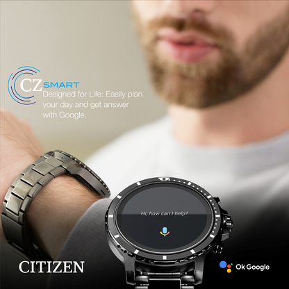 Citizen CZ SMART Gunmetal Grey IP Stainless Steel Smartwatch  MX0007-59X