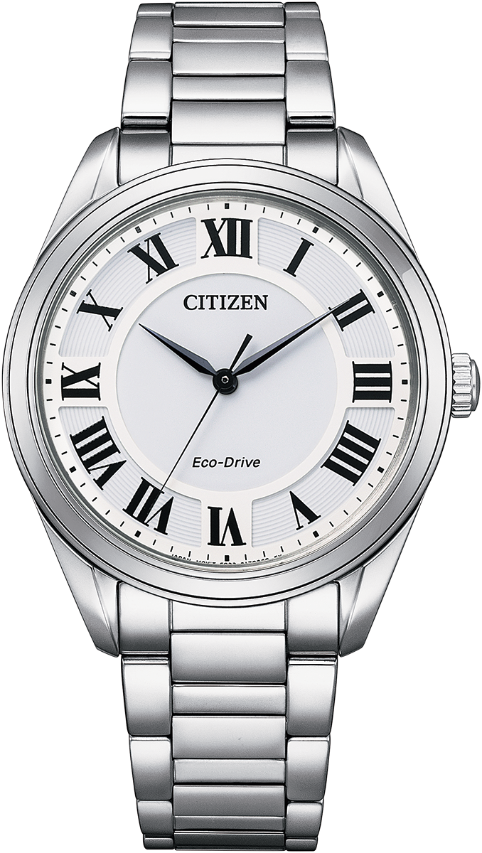Citizen Eco-Drive Arezzo White Dial Stainless Steel Womens Watch EM0970-53A